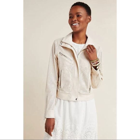Imelda Perforated Moto Jacket - Picture 1 of 4